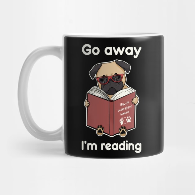 Reading Pug by MerchBeastStudio